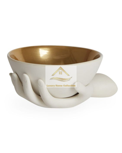 ทําด้วยมือเสิร์ฟชามเก็บอาหารชามผลไม้และก๋วยเตี๋ยวจัดเก็บสีทองเงาเจาะออกแบบกรอบเครื่องครัว - Product Image 3