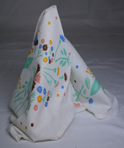 Design personnalisé 100% torchon de cuisine en coton biologique torchon tissé à séchage rapide motif floral écologique pliable longue durée - Product Image 3