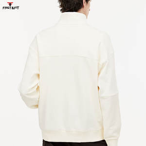 Logotipo personalizado Impreso Personalizar 100% Algodón Ropa informal sudaderas con capucha Cómodas sudaderas con media cremallera - Product Image 3