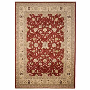 Tapis de Peshawar et de Khotan noué à la main, unique en son genre, 13'8 x 10' Pes_Kho_110 - Product Image 1