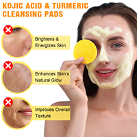 OEM 40 tampons nettoyants à l'acide kojique de curcuma personnalisés avec des tampons vitaminés pour le visage tampons nettoyants au sucre curcuma pour les soins de la peau du visage OEM
