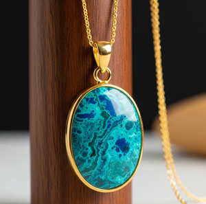 Top Grade Dainty 925 Chaîne En Argent Sterling Bohème Naturel Chrysocolle Forme Irrégulière Pendentif Guérison Cristal Cadeau De Mode - Product Image 2