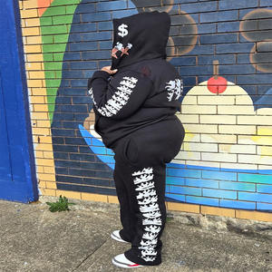 Conjunto de Sudadera con Capucha y Pantalones de Algodón Grueso para Mujer, 450GSM, Corte Regular, Logotipo Serigrafiado, Calidad Premium - Product Image 4