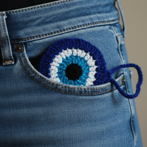 Estuche para Auriculares de Lana con Forma Rectangular y Diseño de Ojo Turco - Product Image 4