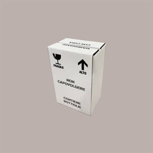 10pcs Self-Erecting <b>Box</b> for 6 Bottles 200x139x305H mm 2mm Thick UV Recycled Materials for Energy Drinks Internal Sections Print - Product Image 3