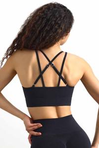Sujetador ajustable fino transpirable para mujer, venta al por mayor, Sujetador deportivo de Yoga transpirable cómodo de talla grande sin costuras para mujer, sujetador superior para mujer - Product Image 4