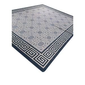 พรมขนสัตว์ทอลายเรียบ Alhambra รุ่น ADWL-13209 สีเทาและดำ ลายเรขาคณิต สำหรับใช้ในบ้าน - Product Image 2