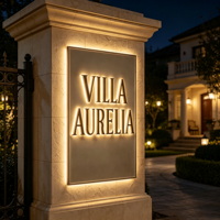 Lettres en métal rétroéclairées par LED 3D avec bandes LED, plaque acrylique personnalisée, logo, montage mural, publicité, salon, spa, décoration d'entreprise