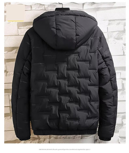 Veste matelassée en toile à capuche pour homme, coupe-vent, respirante, chaude pour l'hiver, vente en gros OEM, meilleure qualité - Product Image 6