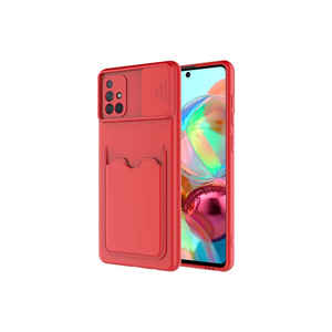 Étui de protection antichoc SAFA Kartix en silicone premium avec porte-cartes pour Samsung Galaxy A71 Plus, coque arrière givrée en PU pour téléphone portable - Product Image 1