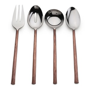 Elegant Stainless Steel Mirrored Cutlery Set for Parties Sustainable Western Restaurant Knife Fork <b>Spoon</b> Plated Metal - Product Image 2