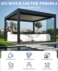 <span class=keywords><strong>Pérgola</strong></span> de aluminio Bioclimática, <span class=keywords><strong>pérgola</strong></span> de aluminio impermeable <span class=keywords><strong>con</strong></span> persianas, <span class=keywords><strong>pérgola</strong></span> motorizada para exteriores <span class=keywords><strong>con</strong></span> persianas - Product Image 2