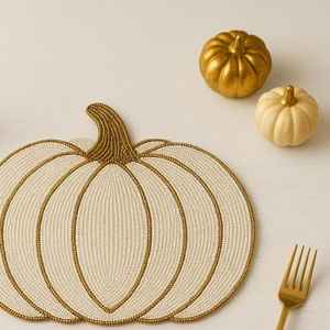 Mantel Individual con cuentas, cargador redondo hecho a mano para comedor de lujo y decoración de vacaciones, pieza única hecha a mano con cuentas, mantel, inauguración de la casa - Product Image 2