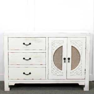 Meubles en rotin manguier JAPON rangement ethnique morden meuble de buffet en bois massif fabriqué à la main - Product Image 1