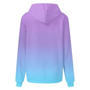 Blusa de manga larga con bolsillo estampado a la moda para mujer, blusas informales, sudaderas con capucha con botones, diseño personalizado - Product Image 4