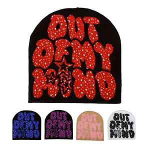 Gorro de Invierno Acrílico Grueso de Alta Calidad con Logotipo Bordado Personalizado al por Mayor, Gorro de Punto con Pompón Teñido, Gorro Jacquard - Product Image 5