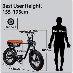 จักรยานเสือภูเขาไฮบริดเมือง,จักรยานไฟฟ้าไขมันสำหรับผู้ใหญ่ Eu Us Warehouse 7 Speed E Bike 500W 750W 1000W
