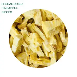 Made In Italy Bulk Wholesale Nutrient Natural Crunchy Healthy Snack Freeze Dried Pineapple Pieces