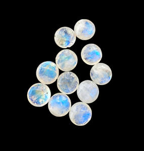 Blanc arc-en-ciel pierre de lune Flashy feu pièce forme perles pierres précieuses en vrac bijoux à bricoler soi-même faisant des fournitures pierres précieuses achat en vrac - Product Image 2