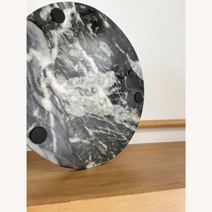 หินอ่อนกลมเสิร์ฟชีสบอร์ดเขียงหินอ่อนสีเทา - Product Image 4