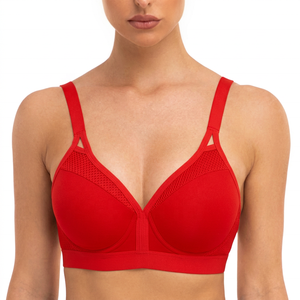 Sujetador Deportivo ROLEIN para Mujer, Negro, Cuello en U, Espalda Cruzada, Soporte Alto, Paneles de Malla, Diseño a Cuadros, Tejido Transpirable de Spandex/Nylon, para Yoga - Product Image 4