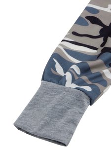 Sudadera con capucha informal con estampado de camuflaje para mujer de alta calidad 100% algodón invierno grueso tejido frente cuello redondo suéter Suelto - Product Image 2