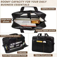 Sac fourre-tout à bandoulière en cuir de vachette véritable personnalisé unisexe mallette rigide pour ordinateur portable pour hommes bureau ou travail