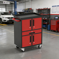 Armoire à outils multifonctionnelle en acier avec revêtement en poudre, avec serrure à clé, rangement moderne pour atelier