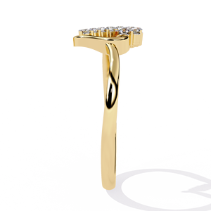 Bague en or 18 carats 14 carats avec diamants naturels Design élégant et romantique Bijoux fins Cadeau de luxe pour femmes - Product Image 4