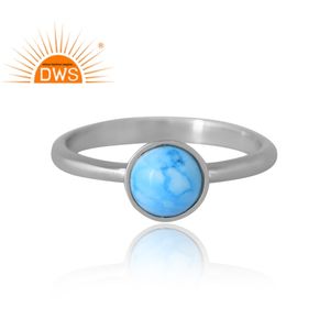 Increíble diseño, anillo de piedras preciosas de turquesa Natural Chapado en paladio de Plata de Ley 925, joyería personalizada para mujer, regalo para ella - Product Image 3