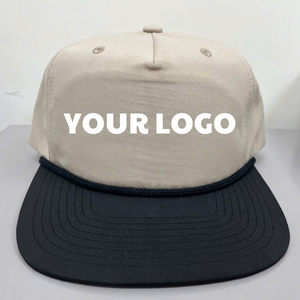 Vente en gros de chapeaux en corde avec logo personnalisé casquettes à visière en corde structurée à 5 panneaux 100% polyester Ri256 casquette de sport casquettes en corde de couleur personnalisée - Product Image 4