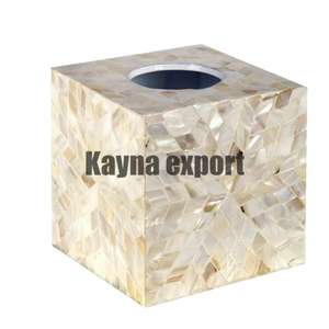 Nouvelle arrivée la plus vendue Boîte à mouchoirs en nacre décorative de table pour appartement de luxe et café - Product Image 2