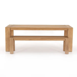 Mesa de comedor tradicional de artesanía indonesia de madera maciza con encanto exótico para su hogar - Product Image 3