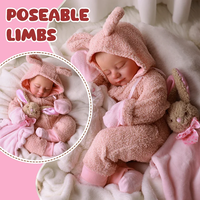 Poupées reborn Babeside de 20 pouces, fille plus âgée endormie, avec corps en tissu doux et détails peints à la main