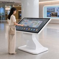 AOOWHAO 19-65 дюймов 4K Горизонтальный эргономичный сенсорный терминал самообслуживания OEM/ODM для запросов информации и выдачи справок для банков