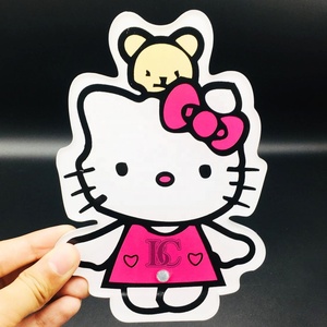 Nueva llegada sostenible Hello Kitty Rosa Blanco extensiones de pestañas hermosas pestañas azulejos bajo MOQ herramienta de belleza visón Hello Kitty azulejo - Product Image 3