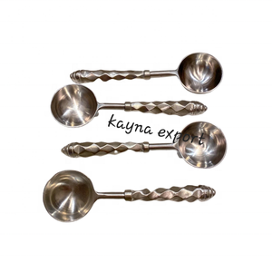 Cuchara de Café de Diseño Elegante, Acabado Pulido Espejo, Plateada, de Acero Inoxidable de Primera Calidad, para Fiestas - Product Image 1