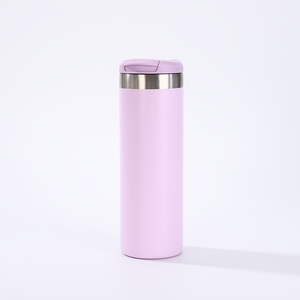 Botella de Agua Aislada al Vacío de Acero Inoxidable de 600 ml (21 oz), Tapa Abatible con un Clic, Antiderrames, Taza de Viaje, Logotipo Personalizado - Product Image 1