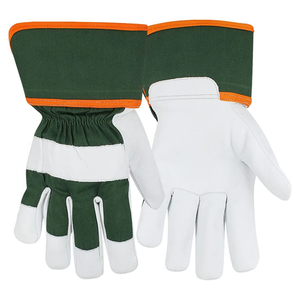 Customized Brown Grain Cow Leather Keystone <b>Thumb</b> Rigger Leather Driver Gloves Working Gloves Floral Garden Gloves - Product Image 3