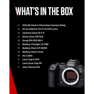 24.2MP Full Frame Mirrorless <b>Camera</b> RF 24-105mm F4L IS USM Lens 40fps Continuous Shooting 4K 60p 8-Stops IS Dual Pixel HD - Product Image 2