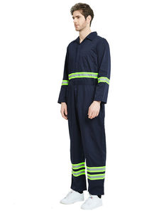 Mono DE TRABAJO reflectante de alta visibilidad unisex de 1 color, uniforme de mecánico de algodón, monos de protección laboral, chaleco de alta visibilidad con logotipo - Product Image 4