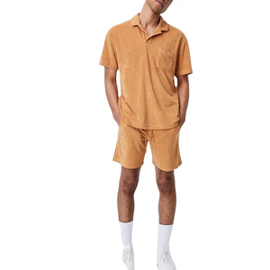 Conjunto Deportivo Casual de Verano para Hombre, 100% Algodón, Transpirable, de Alta Calidad, Camiseta y Pantalones Cortos de Dos Piezas, Personalizable, Venta al Por Mayor - Product Image 1