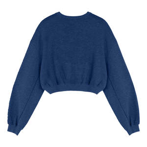 Top corto transpirable de alta calidad para mujer, sudadera con logotipo personalizado y tejido de punto, Tops cortos informales de verano 100% - Product Image 4