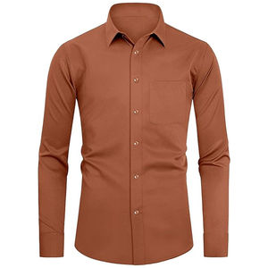 Precio ajustable, camisa abotonada para hombre, camisa abotonada ligera transpirable de calidad superior antiarrugas con totalmente personalizada - Product Image 1