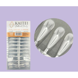 Kaitei Tips Faux ongles en gel souple forme stiletto, couvrance totale, à presser, pour manucure, vente en gros, OEM - Product Image 5