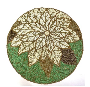 Handmade Vintage Beaded Round <b>Place</b> <b>Mat</b> Eco-Friendly Durable Good Quality Wedding Banquet Hotel <b>Table</b> Use - Product Image 1