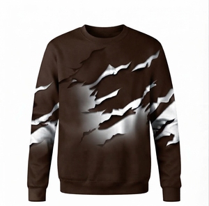 Sweat-shirt pour homme à col rond, coupe classique, respirant, léger, avec logo brodé personnalisé, couleurs unies, style streetwear - Product Image 5
