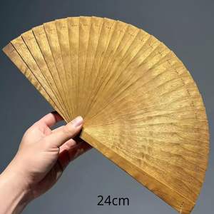 Ventilador de mano de madera de bambú hecho a mano tradicional con tela personalizable para obsequios promocionales y de eventos - Product Image 6