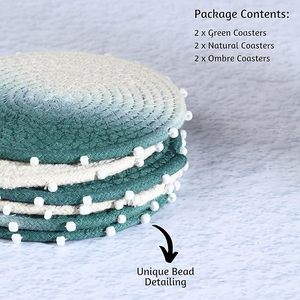 Best Theme Design Cotton Rope <b>Table</b> <b>Coaster</b> Best for Parties and Other Functions Tableware Decorative Beast Design <b>Coaster</b> - Product Image 2