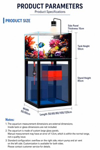 <span class=keywords><strong>Acquario</strong></span> in vetro Ultra trasparente personalizzato <span class=keywords><strong>con</strong></span> filtro a pozzetto inferiore - Product Image 6
